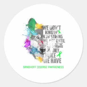 Sticker Rond Sandhoff Maladie Sensibilisation Ribbon Soutien Ca