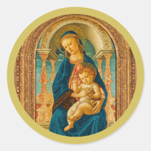Sticker Rond Sandro Botticelli Madonna and Child c 1470
