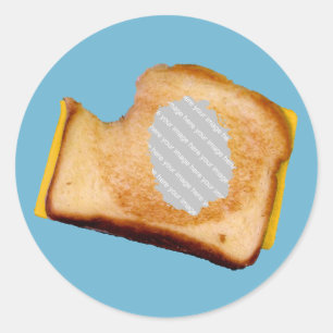 Sticker Rond Sandwich au fromage grillé sur mesure