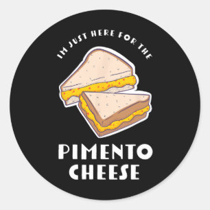 Sticker Rond Sandwich au fromage Pimento - Drôles de golfeurs m