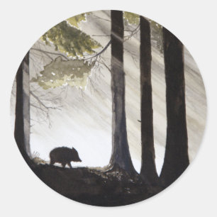 Sticker Rond Sanglier