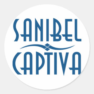 Sticker Rond Sanibel Captiva Îles Floride
