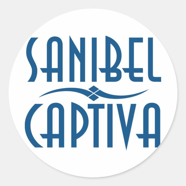 Sticker Rond Sanibel Captiva Îles Floride (Devant)