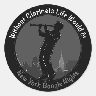 Sticker Rond Sans Clarinets, La Vie Serait Plate