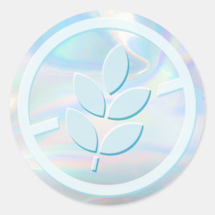 Sticker Rond Sans Gluten Holographique