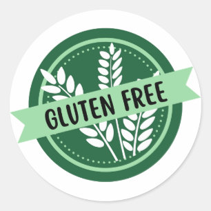 Sticker Rond Sans gluten, Pas de gluten, Célique 