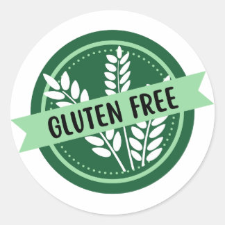 Sticker Rond Sans gluten, Pas de gluten, Célique 