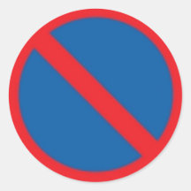 Sticker rond sans panneau de circulation de statio