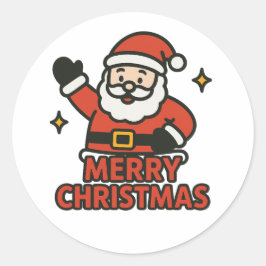 Sticker Rond Santa