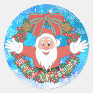 Sticker Rond Santa Claus