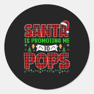 Sticker Rond Santa Me Promeut Père Xmas Grossesse En Attente