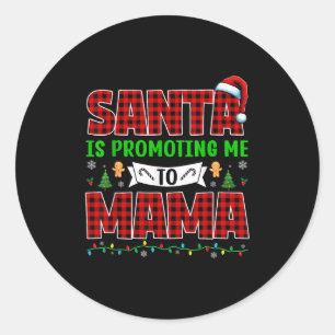Sticker Rond Santa Me Propose Comme Maman Noël Grossesse En Att