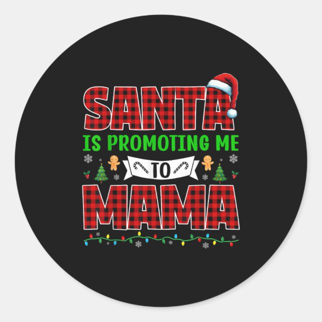 Sticker Rond Santa Me Propose Comme Maman Noël Grossesse En Att (Devant)