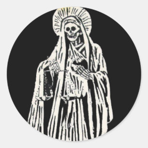 Sticker Rond Santa Muerte