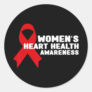 Sticker Rond Santé cardiovasculaire des femmes - Sensibilisatio