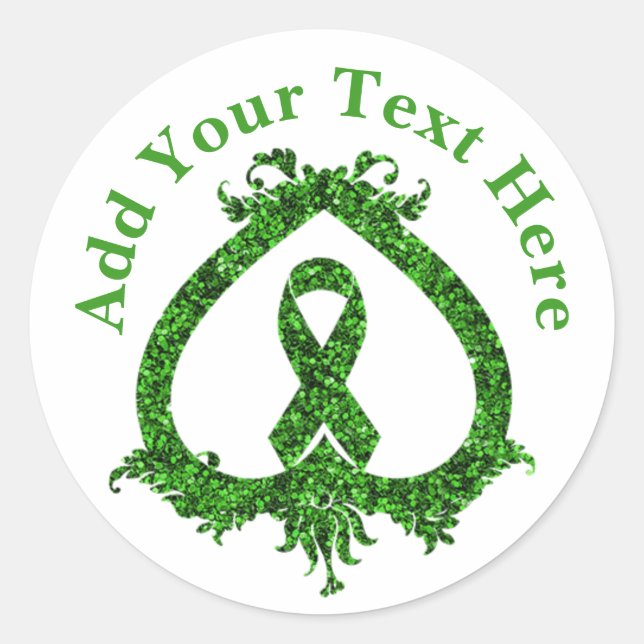 Sticker Rond Santé mentale et sensibilisation au cancer du ruba (Devant)