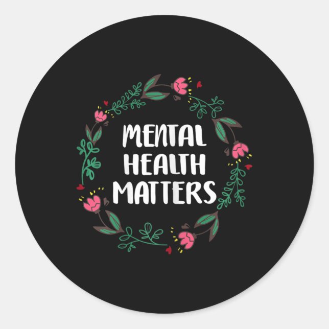 Sticker Rond Santé mentale, questions de sensibilisation Préven (Devant)