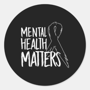 Sticker Rond Santé Mentale S Conception Suicide Pour Sensibilis