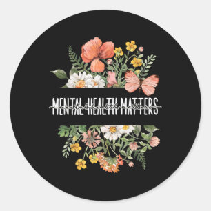 Sticker Rond Santé Mentale S Être Gentil Sensibilisation Mental