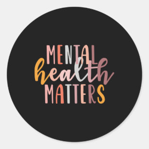 Sticker Rond Santé Mentale S Maladie Du Cerveau Humain Sensibil