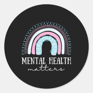 Sticker Rond Santé mentale S Sensibilisation Le thérapeute du c