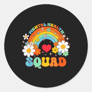 Sticker Rond Santé mentale Squad Maladie cérébrale Maladie ment