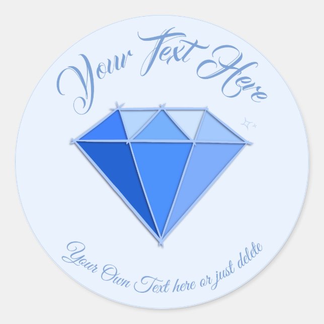 Sticker Rond Sapphire Gemstone. Bijouterie. 45 Anniversaire du  (Devant)