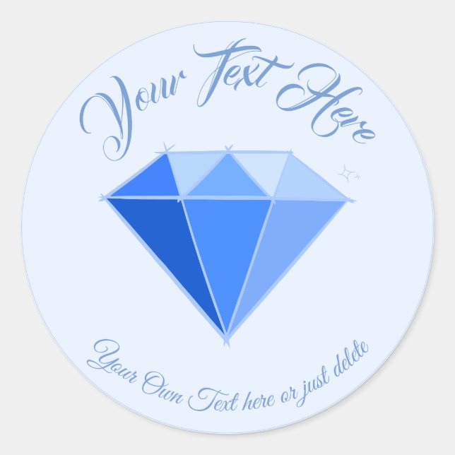 Sticker Rond Sapphire Gemstone. Bijouterie. 45 Anniversaire du  (Devant)