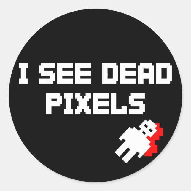 Sticker Rond Sarah Marshall Dead Pixels (Devant)