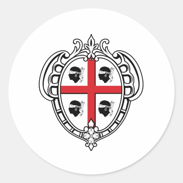 Sticker Rond Sardaigne (Italie) Armoiries (Devant)