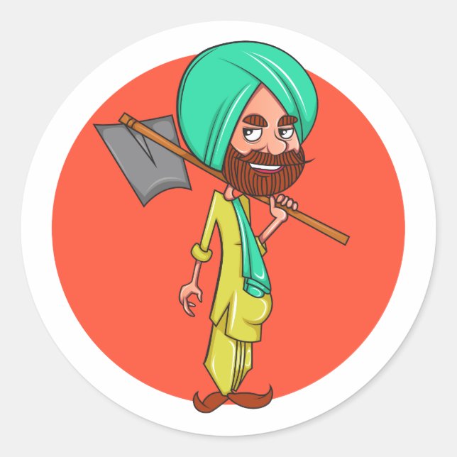 Sticker Rond Sardar Ji (Devant)