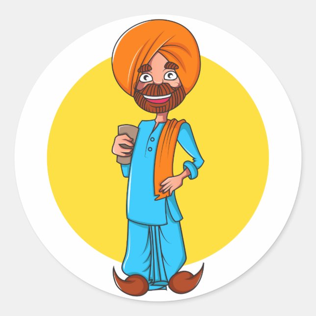 Sticker Rond Sardar Ji (Devant)