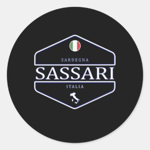 Sticker Rond Sassari Sardegna Italia Sassari Sardaigne Italie