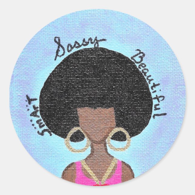 Sticker Rond Sassy (Devant)
