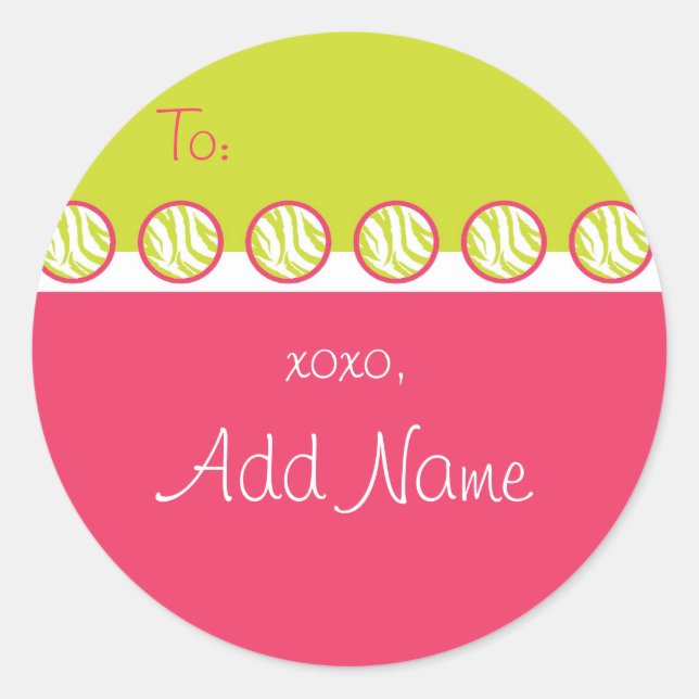 Sticker Rond Sassy Zebra (Devant)