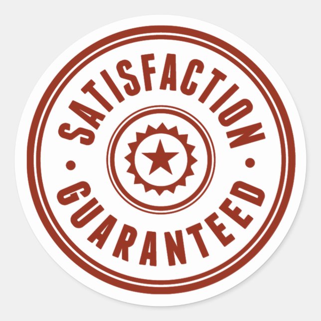 Sticker Rond Satisfaction garantie (Devant)