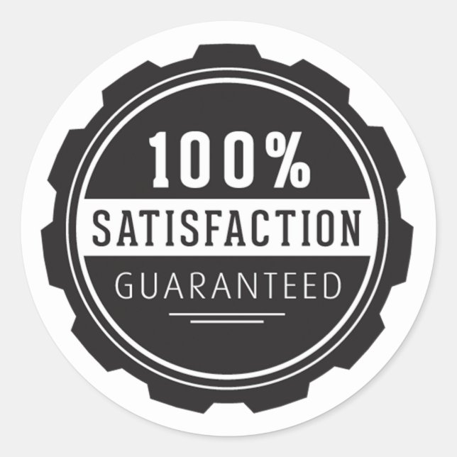 Sticker Rond Satisfaction garantie (Devant)