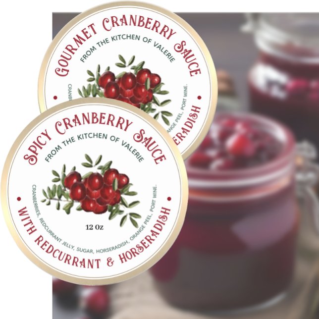 Sticker Rond Sauce à la canneberge épicée et au currant rouge (Créateur téléchargé)