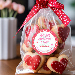 Sticker Rond Sauce incroyable Valentine Favoriser