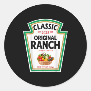 Sticker Rond Sauce Ranch Assaisonnement Pour Salade Verte Condi