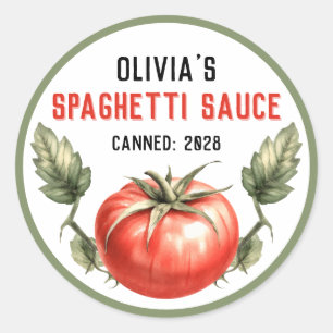 Sticker Rond Sauce Spaghetti de style vintage