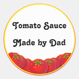 Sticker Rond Sauce tomate Personnalisable Personnalisable Canne