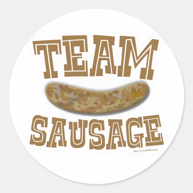 Sticker Rond Saucisse de l'équipe (Devant)