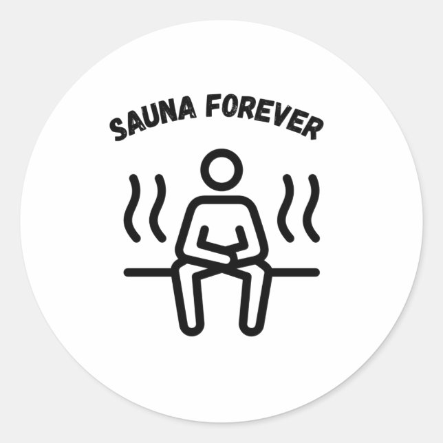Sticker Rond Sauna Saunas Forever (Devant)