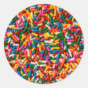 Sticker Rond Saupoudrer de bonbons
