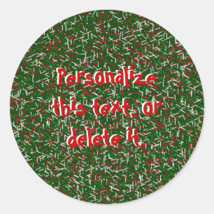 Sticker Rond Saupoudrer de bonbons avec des TICKERS Pois, vert