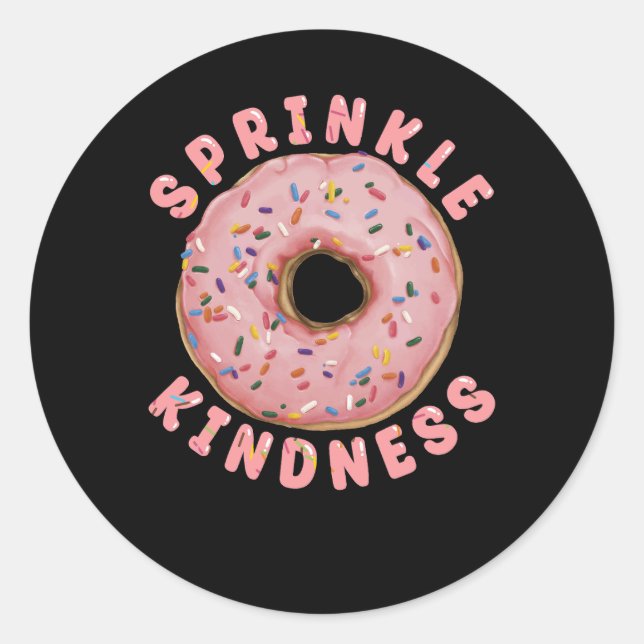 Sticker Rond Saupoudrer la douceur amusante filles douces doudo (Devant)