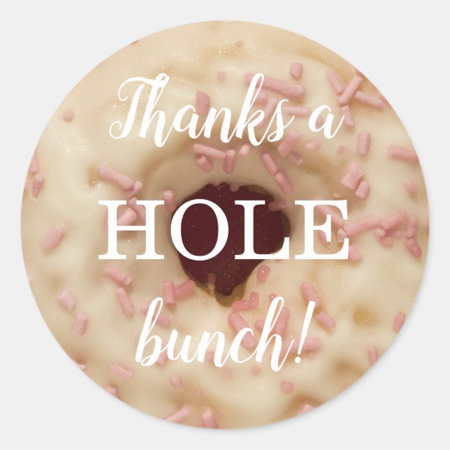 Sticker Rond Saupoudrer rose | MERCI (Devant)
