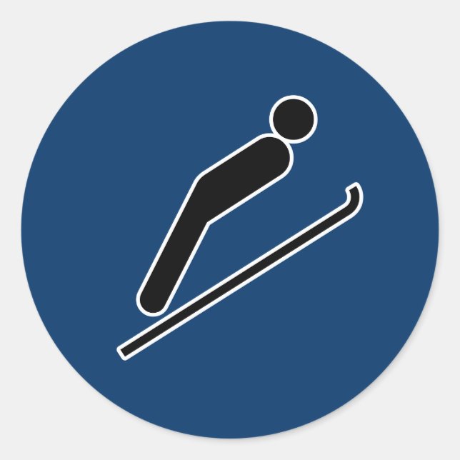 Sticker Rond Saut de ski (Devant)