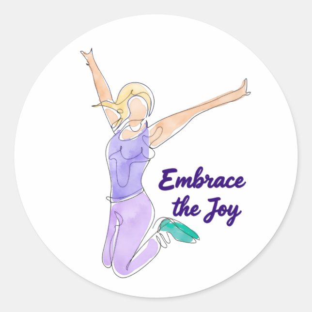 Sticker Rond Saut Joyeux (Devant)